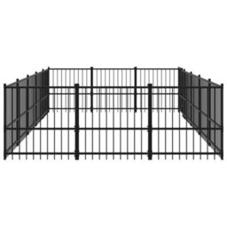 Berkfield Outdoor Dog Kennel Steel 14.11 M2 - thumbnail 4