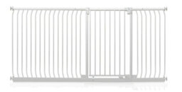 Safetots Extra Tall Elite Safety Gate, 216Cm - 225Cm, Matt White, Extra Tall 96.8Cm In Height, Pressure Fit Stair Gate - thumbnail 1