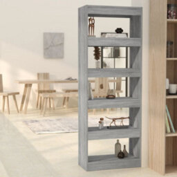 Berkfield Book Cabinet/room Divider Grey Sonoma 60X30X166 Cm Engineered Wood