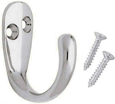 Fort Fasteners Robe Hooks Single Chrome Plated Pack Of 2 - image 1