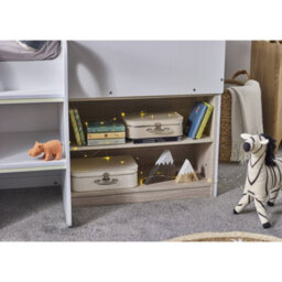 Julian Bowen Orpheus 90Cm Single White And Wood Effect Treehouse Midsleeper Cabin Bed - thumbnail 9