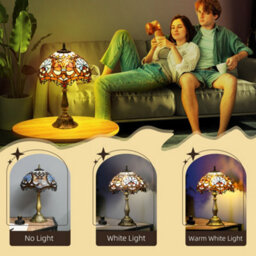 Homcom Antique Table Lamp, For Bedroom Bedside, Bulb Not Included - thumbnail 5