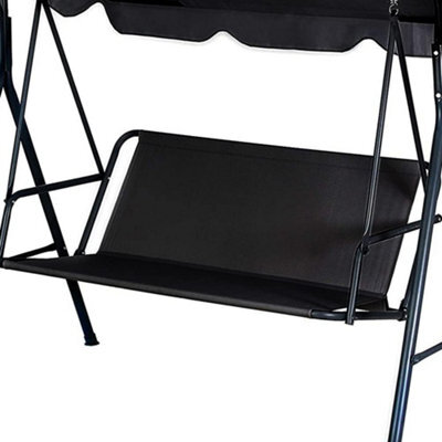Garden Swing Seat Cover, Chair 2 And 3 Seater, Oxford 900D (Black, 115X48X48Cm) - image 1
