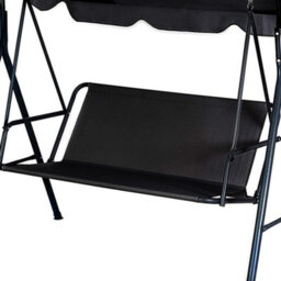 Garden Swing Seat Cover, Chair 2 And 3 Seater, Oxford 900D (Black, 115X48X48Cm) - thumbnail 1