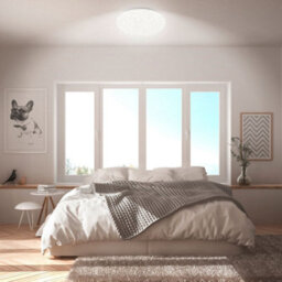 Briloner Led Ceiling Light Flush 2400Lm Floral Design Star Effect 20W 380mm White - thumbnail 8