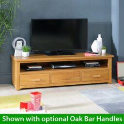 The Furniture Market London Oak Large Widescreen Tv Unit Up To 75 Tv Size - thumbnail 4