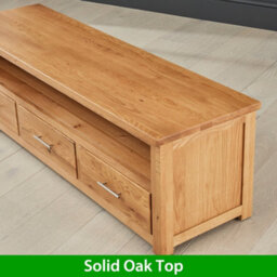 The Furniture Market London Oak Large Widescreen Tv Unit Up To 75 Tv Size - thumbnail 6