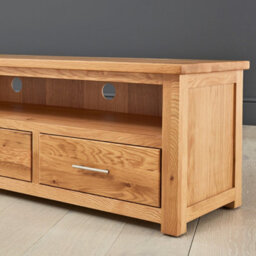 The Furniture Market London Oak Large Widescreen Tv Unit Up To 75 Tv Size - thumbnail 7