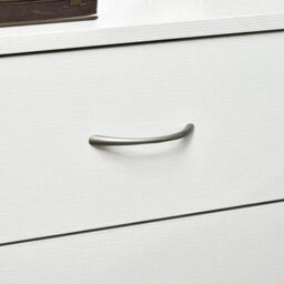Wyld Haus Yotose 3-Drawer Bedside Table White With Silver Metal Handles, Compact 40 X 35 X 58 Cm - thumbnail 9