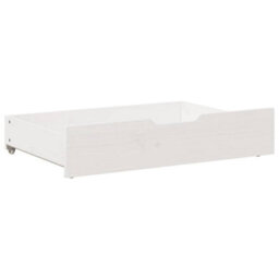 Walplus Under-Bed Drawers 2 Pcs White 80X55X17 Cm Solid Wood Pine - thumbnail 4