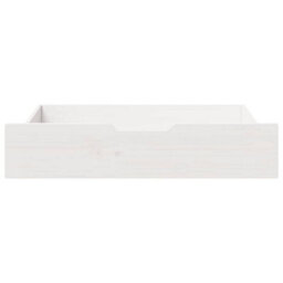 Walplus Under-Bed Drawers 2 Pcs White 80X55X17 Cm Solid Wood Pine - thumbnail 3