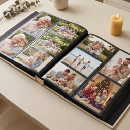 Living And Home 600 Pocket Photo Album Embossed Tree Pu Leather Cover Memory Storage Book - thumbnail 3
