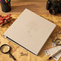 Living And Home 600 Pocket Photo Album Embossed Tree Pu Leather Cover Memory Storage Book