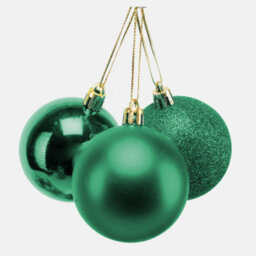 Shatchi 50mm/12Pcs Christmas Baubles Shatterproof Emerald Green,tree Decorations - thumbnail 1