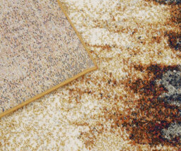 Orange Funky Modern Easy To Clean Abstract Rug For Dining Room-120Cm X 170Cm - thumbnail 4