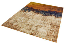 Orange Funky Modern Easy To Clean Abstract Rug For Dining Room-120Cm X 170Cm - thumbnail 3