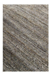 Modern Striped Easy To Clean Grey Wool Rug For Living Room & Bedroom-120Cm X 170Cm - thumbnail 5
