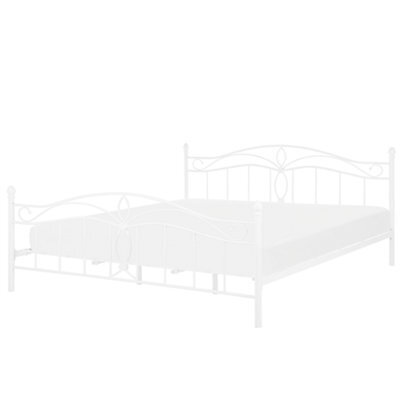 Beliani Bed Metal Antlia 180 X 200 Cm (Eu Super King) White - image 1
