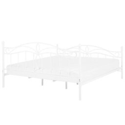 Beliani Bed Metal Antlia 180 X 200 Cm (Eu Super King) White - thumbnail 6
