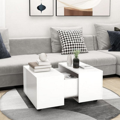 Berkfield Coffee Table White 60X60X38 Cm Engineered Wood - image 1