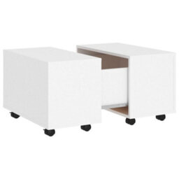 Berkfield Coffee Table White 60X60X38 Cm Engineered Wood - thumbnail 2