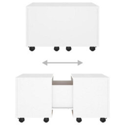 Berkfield Coffee Table White 60X60X38 Cm Engineered Wood - thumbnail 7