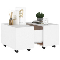 Berkfield Coffee Table White 60X60X38 Cm Engineered Wood - thumbnail 4