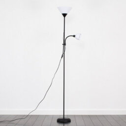 Valuelights Mozz Black Mother And Child Floor Lamp With Cool White Bulbs - thumbnail 2