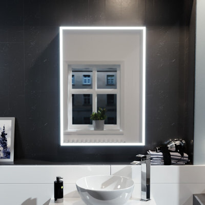 Nes Home Led 500 X 700mm Motion Sensor Mirror Cabinet Wall Mounted Bathroom - image 1