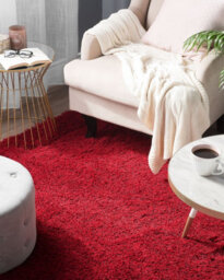 Beliani Shaggygy Rug Cide Red 140 X 200 Cm - thumbnail 2