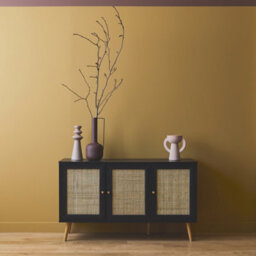Sweeek - 120Cm Sideboard Cabinet With Wooden Effect Black 120X39X70 Cm - Boheme