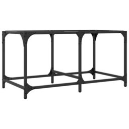 Walplus Coffee Table With Transparent Glass Top 78.5X40X40 Cm Steel - thumbnail 6