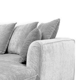 Abakus Direct Lucas Water Repellent Velvet Chenille Right Facing Corner Sofa In Silver - thumbnail 8