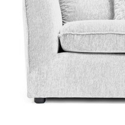 Abakus Direct Lucas Water Repellent Velvet Chenille Right Facing Corner Sofa In Silver - thumbnail 7