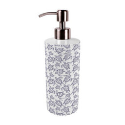 Purely Home Sea Turtles Stainless Steel Soap Dispenser - Navy Blue Pump Action Refillable Bathroom & Kitchen Décor - thumbnail 1