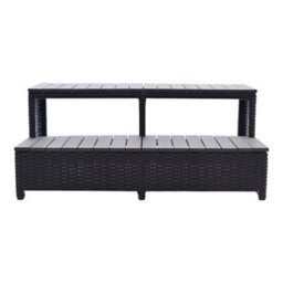 Canadian Spa Company Brown Rattan Rectangular Straight Step (D)114Cm (H)55Cm - thumbnail 1