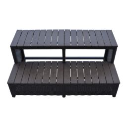 Canadian Spa Company Brown Rattan Rectangular Straight Step (D)114Cm (H)55Cm - thumbnail 2