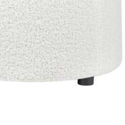 Wyld And Coco Glamour Pouffe Off-White Bouclé 40 X 38 Cm With Hidden Storage - thumbnail 7