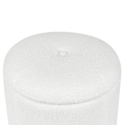 Wyld And Coco Glamour Pouffe Off-White Bouclé 40 X 38 Cm With Hidden Storage - thumbnail 6