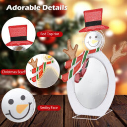 Costway Lighted Christmas Snowman 2D Xmas Decoration W/2 Infinity Tunnel Lights - thumbnail 8