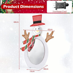 Costway Lighted Christmas Snowman 2D Xmas Decoration W/2 Infinity Tunnel Lights - thumbnail 9
