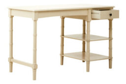 Orsina Functional Antique Pearl Pine Desk, Classic Computer Desk For Office, Spindle Legs Design Desk For Library - thumbnail 3