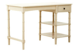 Orsina Functional Antique Pearl Pine Desk, Classic Computer Desk For Office, Spindle Legs Design Desk For Library - thumbnail 2