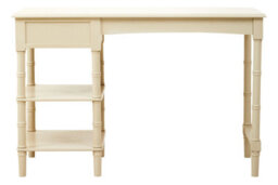 Orsina Functional Antique Pearl Pine Desk, Classic Computer Desk For Office, Spindle Legs Design Desk For Library - thumbnail 5