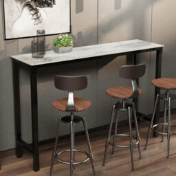 Fativo L120Xw40Xh105Cm Sintered Stone Marble Heavy Duty Kitchen Table Bar Table Pub Dining High Table - thumbnail 8