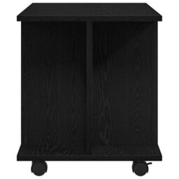 Berkfield Durable Tv Cabinet With Castors Black Oak 80X40X45 Cm Engineered Wood - thumbnail 6