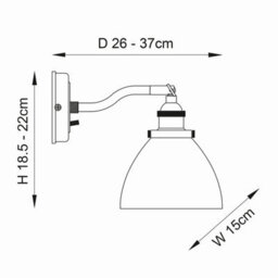 Luminosa Lighting Luminosa Hansen Dome Wall Lamp Bright Nickel Plate, Clear Glass, 1X E14 - thumbnail 8