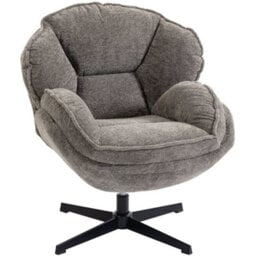 Grey Accent Chair Swivel Velvet Armchair - thumbnail 5