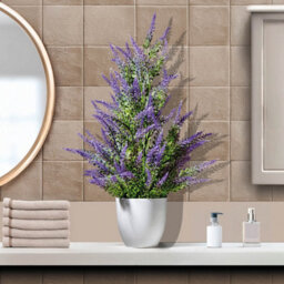 Tall Artificial Potted Lavender Plant, 58Cm - Indoor Or Outdoor Use - thumbnail 2