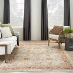 Ivory Traditional Luxurious Traditional Persian Bordered Geometric Rug For Bedroom Dining Room And Living Room -282Cm X 383Cm - thumbnail 2
